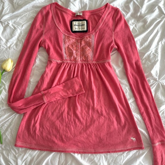 vintage pink abercrombie and fitch babydoll - Picture 2 of 5